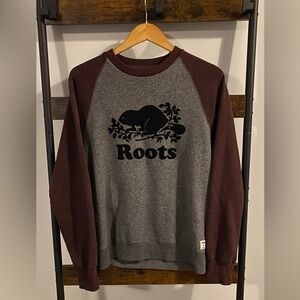 Classic Roots Burgundy and Dark Salt and Pepper Crewneck